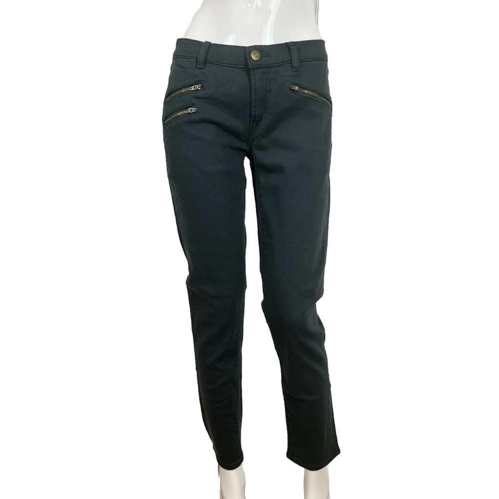 J. Crew Women Jeans Pants Size 27 Stretch Ankle Toothpick Green Skinny